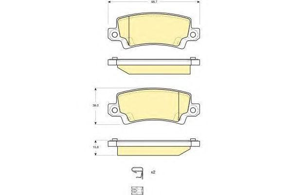 Комплект тормозных колодок, диско 6132891 GIRLING