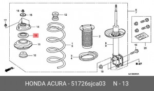 Подшипник опоры амортизатора подвески 51726-SJC-A03 HONDA
