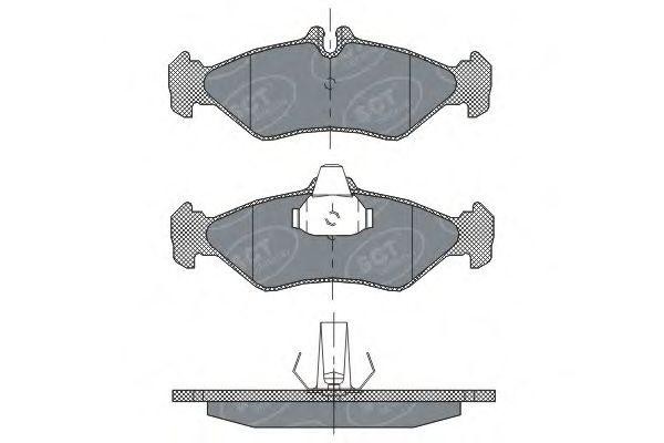 Комплект тормозных колодок, диско SP301 SCT
