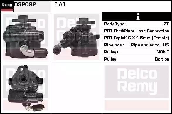 Гидравлический насос, рулевое управление DSP092 DELCO REMY