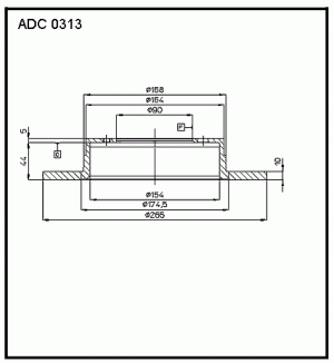 Диск тормозной ADC0313 ALLIED NIPPON