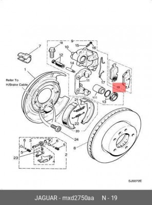 Комплект тормозных колодок, диско MXD2750AA JAGUAR