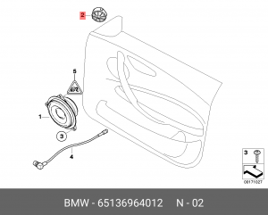 Акустика - динамик 65 13 6 964 012 BMW