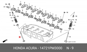 Выпускной клапан 14721PM3000 HONDA