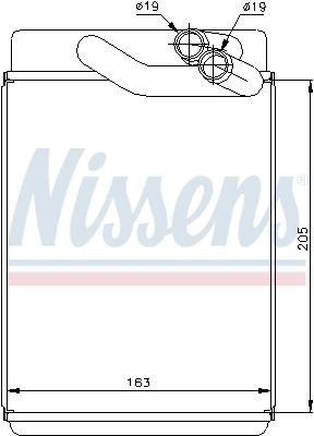 Теплообменник, отопление салона 77616 NISSENS