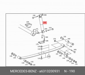 Амортизатор подвески A6313200931 MERCEDES BENZ