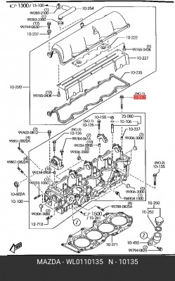 Болт головки цилидра WL0110135 MAZDA