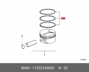 Кольца поршневые 11 25 2 243 860 BMW