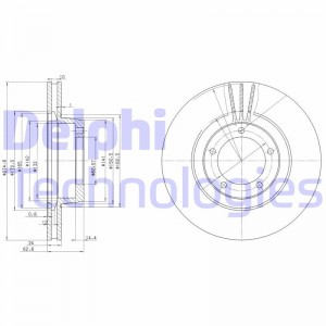 Тормозной диск BG2246 DELPHI