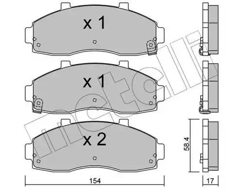 Комплект тормозных колодок, диско 22-0373-0 METELLI