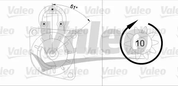 Стартер 455726 VALEO PHC