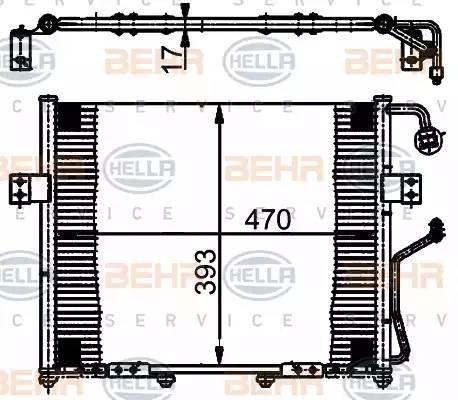 Конденсатор, кондиционер 8FC 351 302-081 HELLA