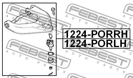 Рычаг подвески 1224-PORRH FEBEST