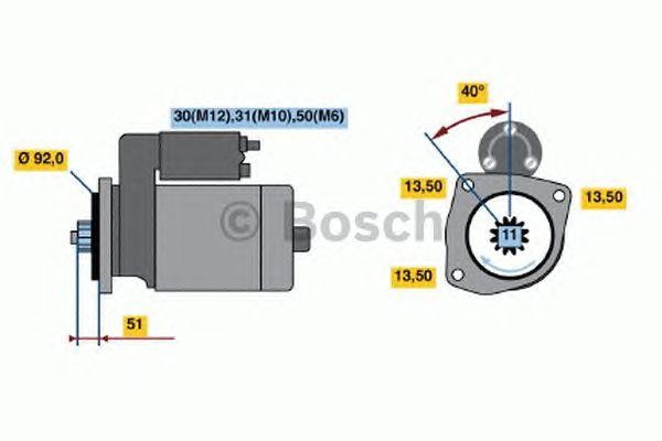 Стартер 0001330013 BOSCH