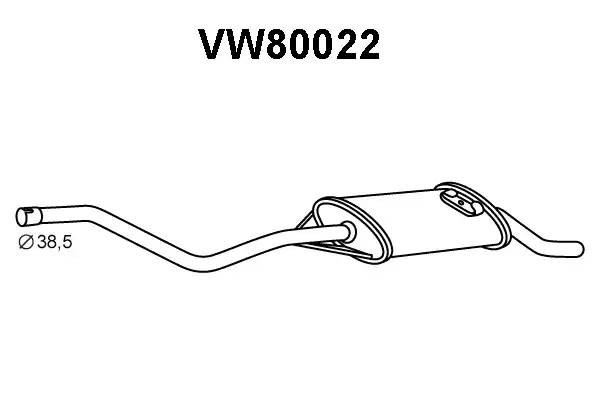 Глушитель выхлопных газов конечный VW80022 VENEPORTE