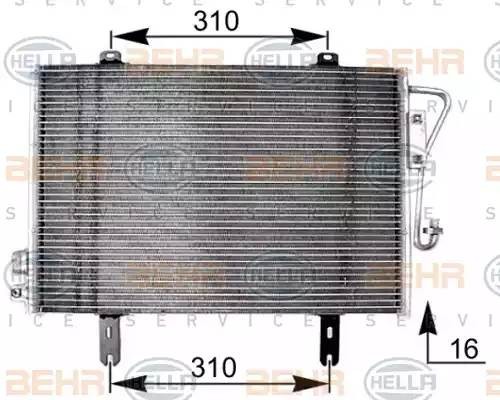 Конденсатор, кондиционер 8FC351038591 HELLA