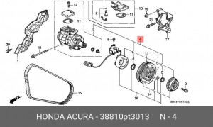 Компрессор, кондиционер 38810PT3013 HONDA