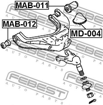 Сайлентблок MAB-012 FEBEST