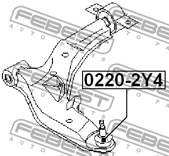 Опора шаровая подвески 0220-2Y4 FEBEST