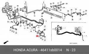 Тормозной шланг 46411SB0014 HONDA