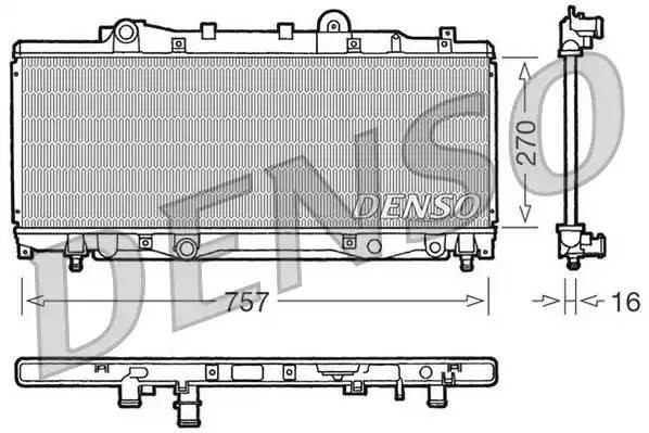 Радиатор, охлаждение двигател DRM09094 DENSO