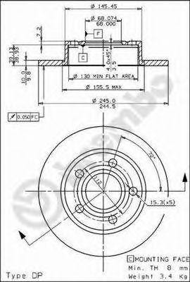 Тормозной диск 08.5775.10 BREMBO
