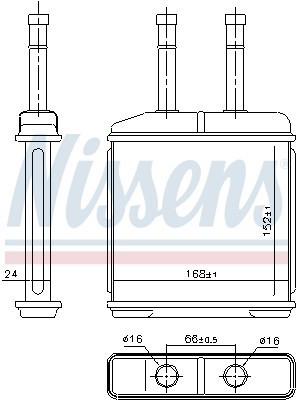 Теплообменник, отопление салона 76506 NISSENS