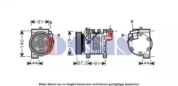 Компрессор, кондиционер 850255N AKS DASIS