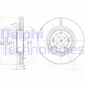 Тормозной диск BG9016 DELPHI