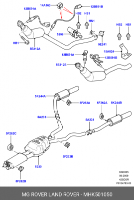 Лямбда-зонд MHK501050 LAND ROVER