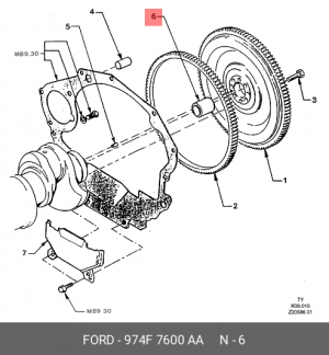 Центрирующий подшипник, система счепления 974F 7600 AA FORD