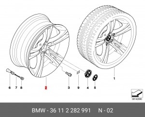 Диск колеса 36 11 2 282 991 BMW