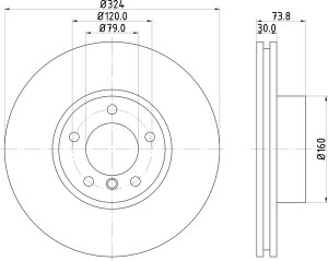 Тормозной диск MDC1486 MINTEX
