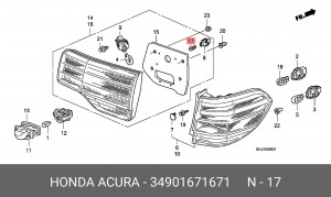 Лампа 34901671671 HONDA