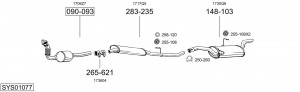 Предглушитель выхлопных газов 288777 BOSAL