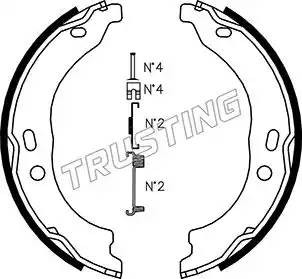 Комплект тормозных колодок, стояночная тормозная система 034118K TRUSTING