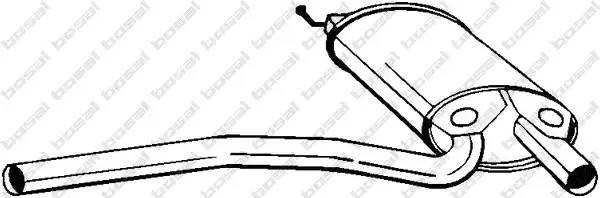 Средний глушитель выхлопных газов 105-165 BOSAL