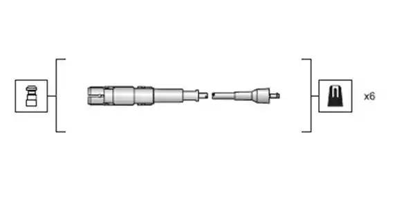 Ккомплект проводов зажигания 941318111149 MAGNETI MARELLI