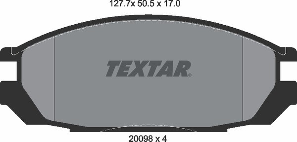 Комплект тормозных колодок, диско 2009801 TEXTAR