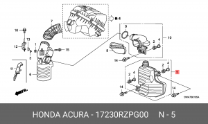 Деталь 17230RZPG00 HONDA