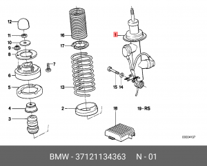 Амортизатор подвески 37 12 1 134 363 BMW