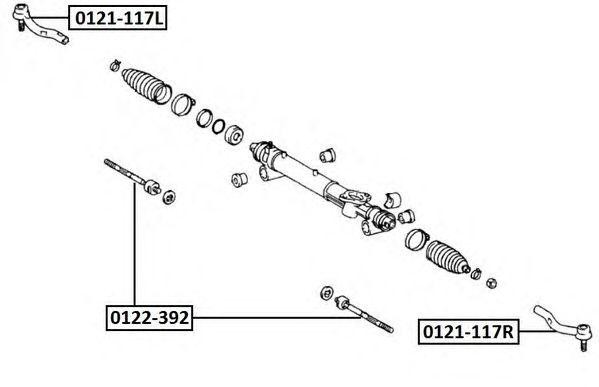 Наконечник рулевой тяги 0121-117L ASVA