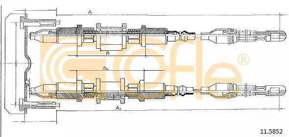 Трос ручного тормоза 115852 COFLE