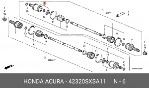 ШРУС 42320-SXS-A11 HONDA