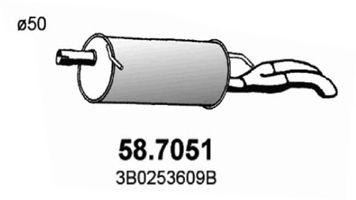 Глушитель выхлопных газов конечный 587051 ASSO