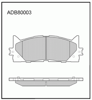 Колодки тормозные дисковые ADB80003 ALLIED NIPPON