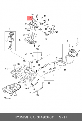 Адсорбер топливных паров 314203F601 HYUNDAI KIA