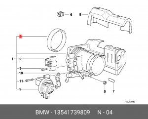 Патрубок дроссельной заслонки 13541739809 BMW