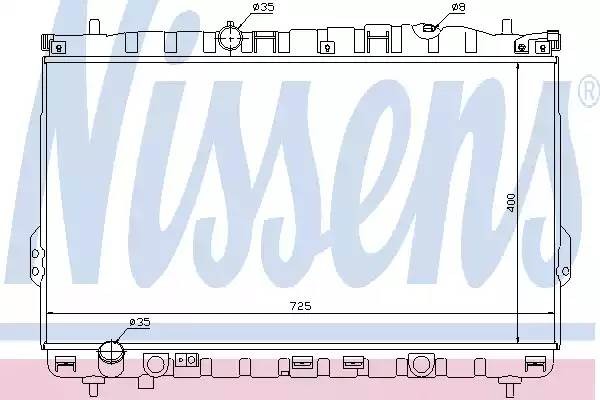 Радиатор, охлаждение двигател 67032 NISSENS