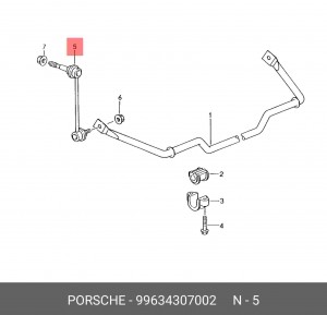 Тяга / стойка, стабилизатор 99634307002 PORSCHE